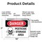 Signmission Pesticide Storage Area Danger Sign, Aluminum, 10in W x 7in L, 2PK OS-2PACK-DS-A-710-L-1522 - alternate 7